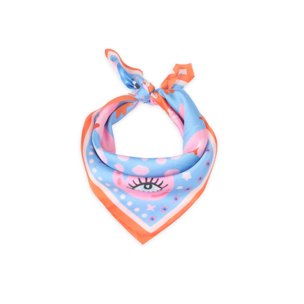 PAÑUELO DE SEDA GOOD VIBES 50X50