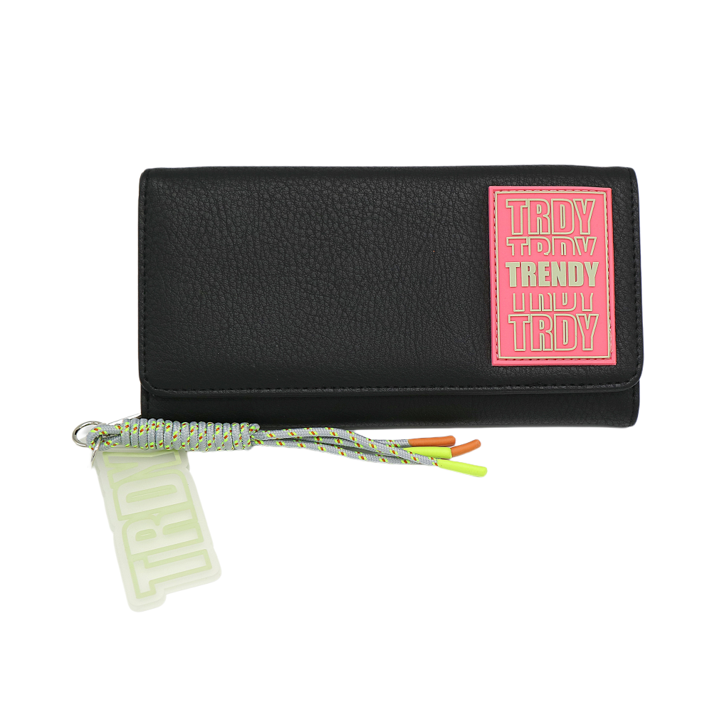 BILLETERA CON APLIQUE FRONTAL DE GOMA