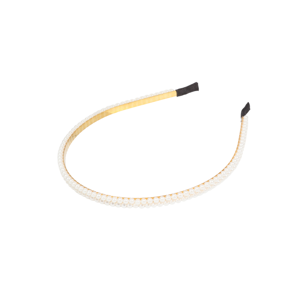 VINCHA DIADEMA CON PERLAS