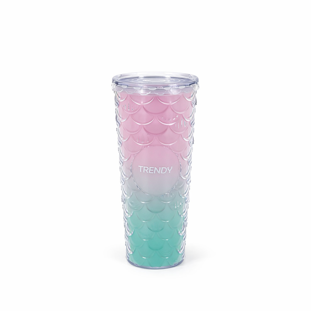 VASO SIRENA DEGRADE CON TAPA TRENDY