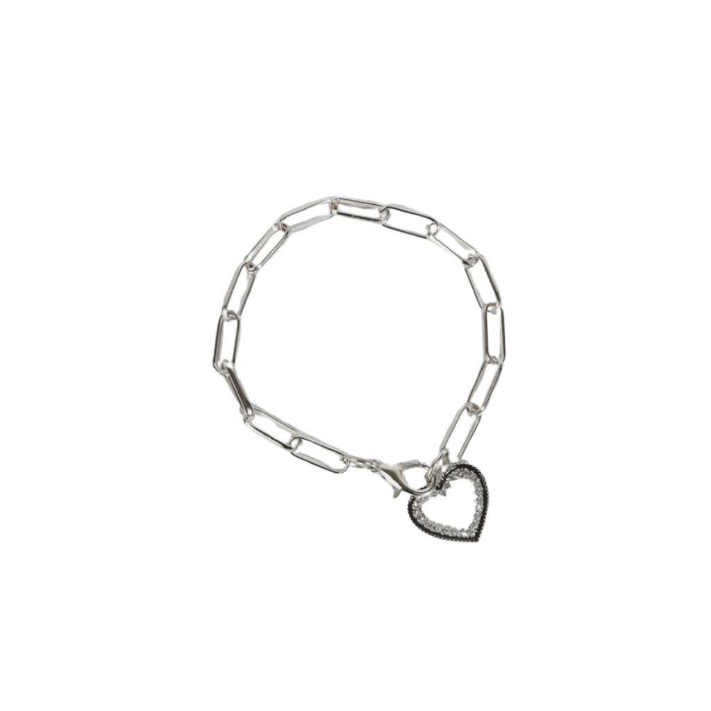 PULSERA CORAZON PLATEADO