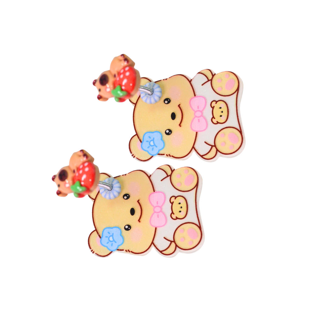 HEBILLA PINZA INFANTIL DE OSO X2