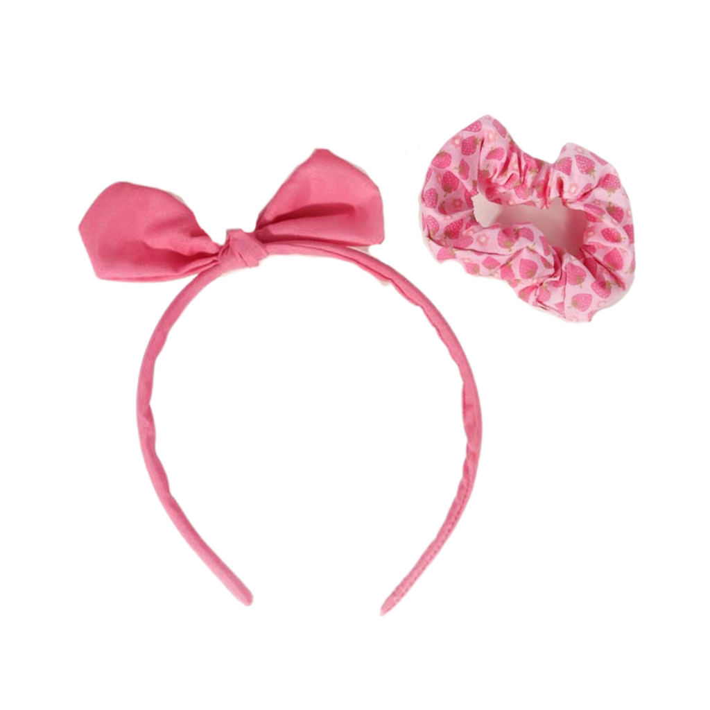 SET VINCHA + SCUNZI STRAWBERRY