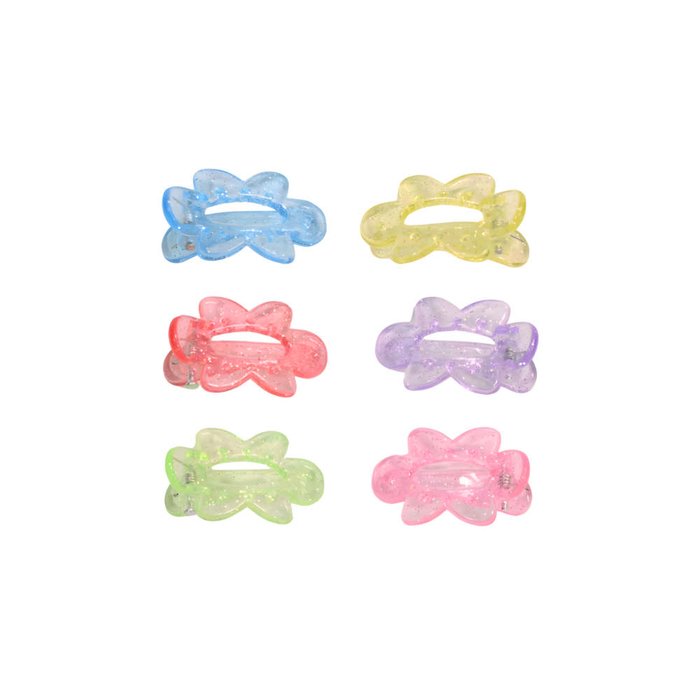 SET BROCHE PINZA CON GLITTER
