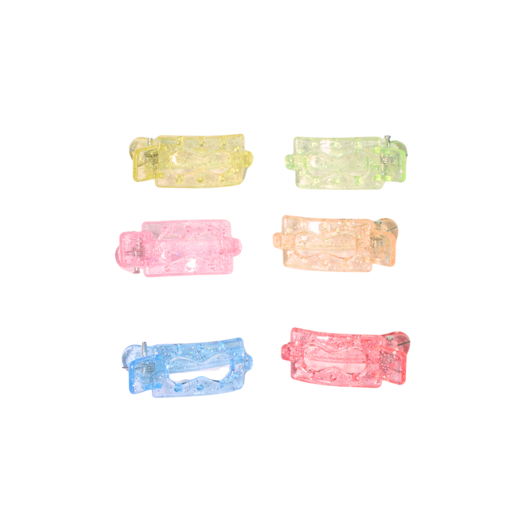 SET BROCHES COLORES CON GLITTER