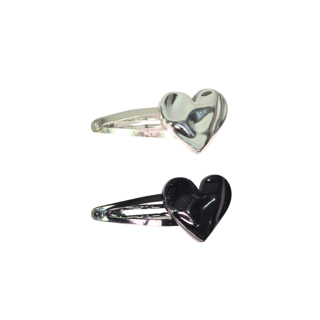 SET DE HEBILLA METALICAS CORAZON
