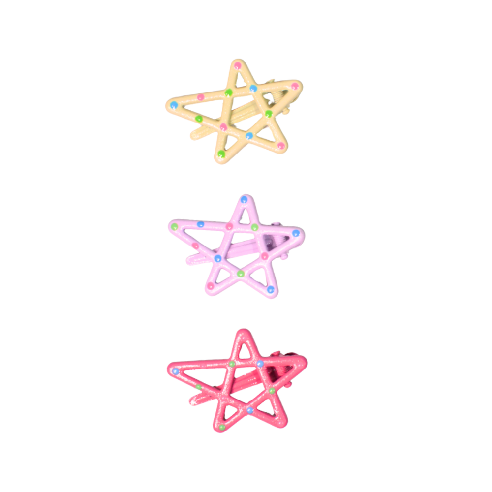 SET BROCHE PINZA DE ESTRELLA X3