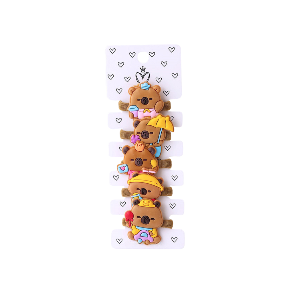 SET COLERO X5 CON APLIQUE CAPIBARA
