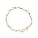 COLLAR DORADO CON DIJES DE ESTRELLAS Y CORAZONES