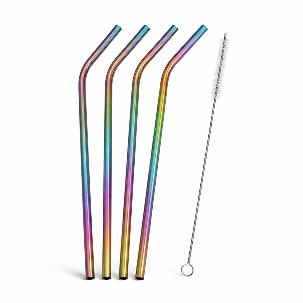 SET DE SORBETE METALICO X4 + LIMPIADOR