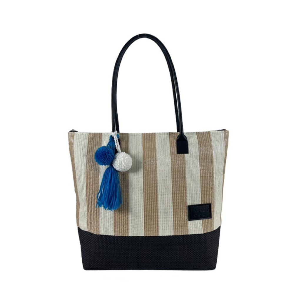 CANASTO PLAYA LLAVERO POMPON