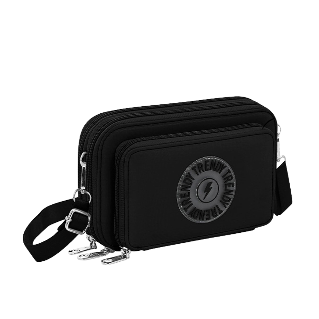 MORRAL BANDOLERA CON APLIQUE TRENDY