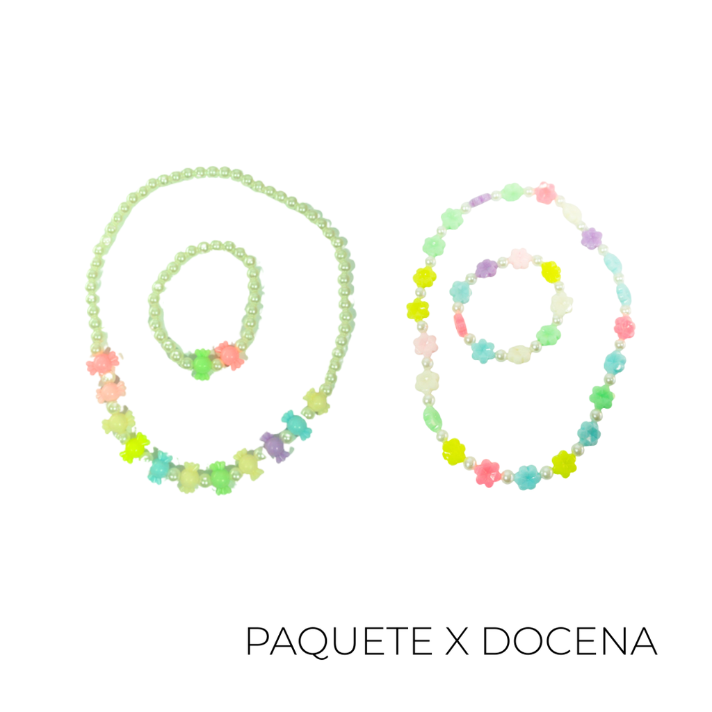 SET COLLAR + PULSERA CON DIJES  X12