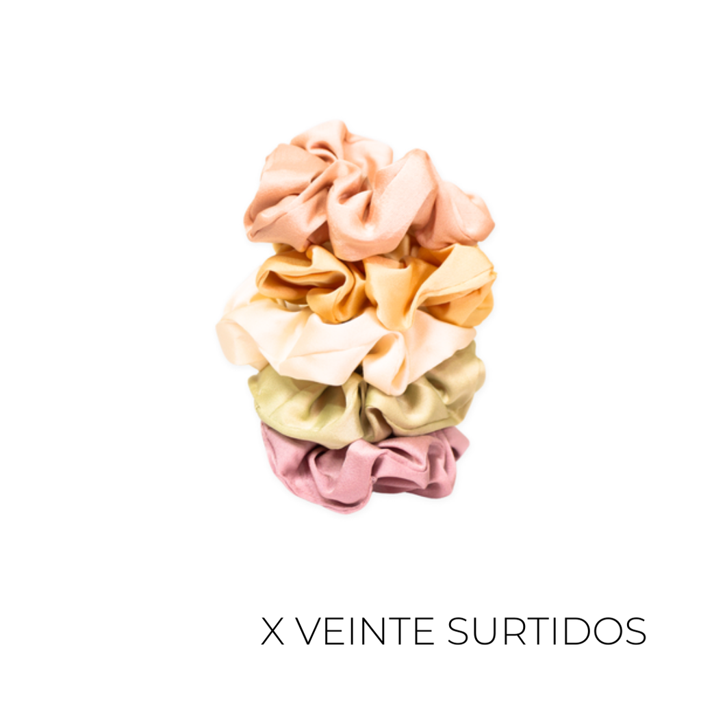 SCUNZI DE SATEN COLOR LISO X20