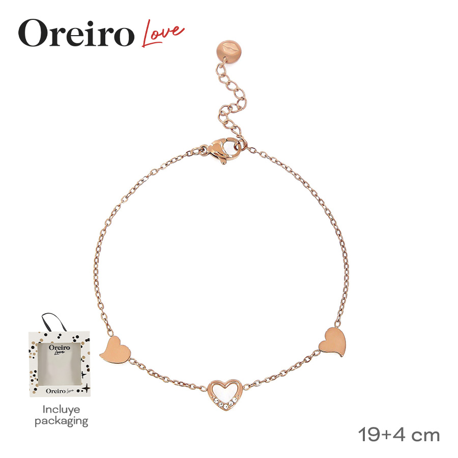 PULSERA HEART OREIRO LOVE + PACKAGING