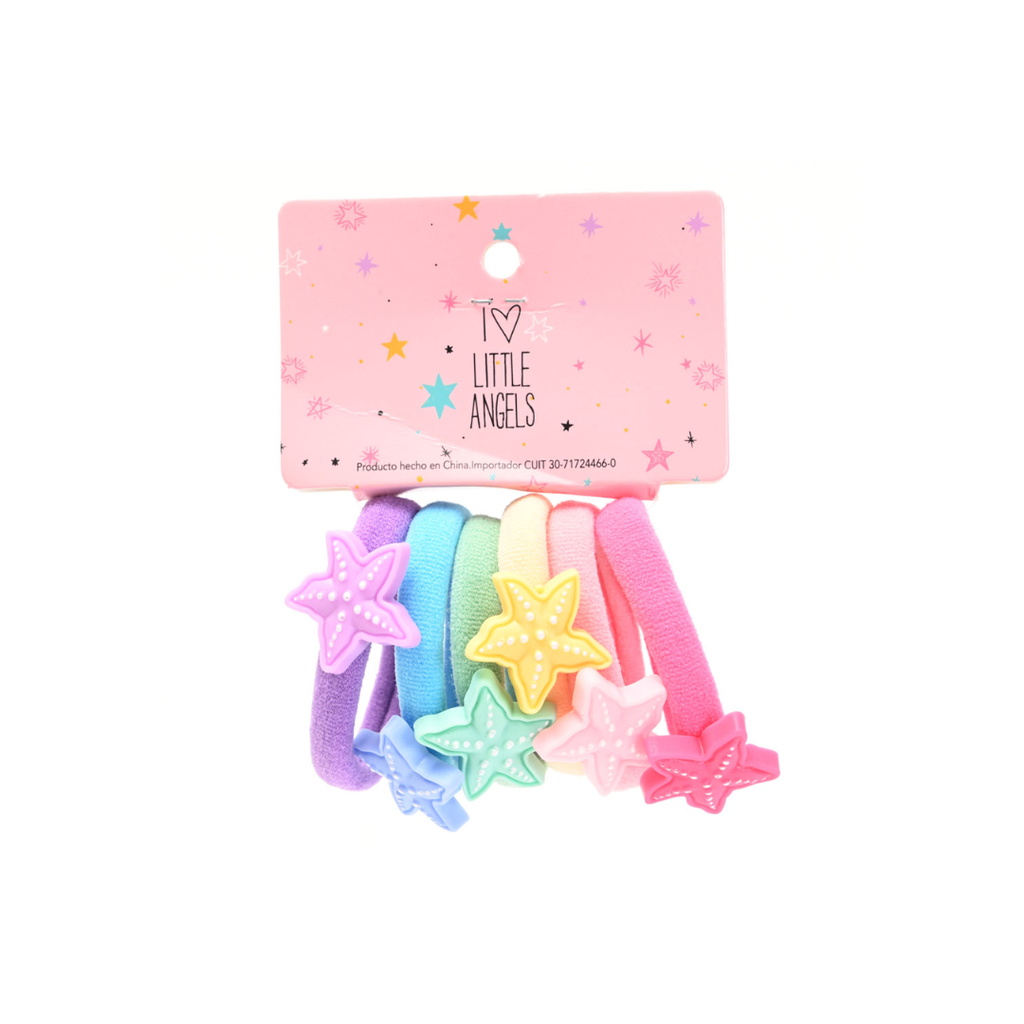 COLERO COLOR LISO CON APLIQUE ESTRELLA X6