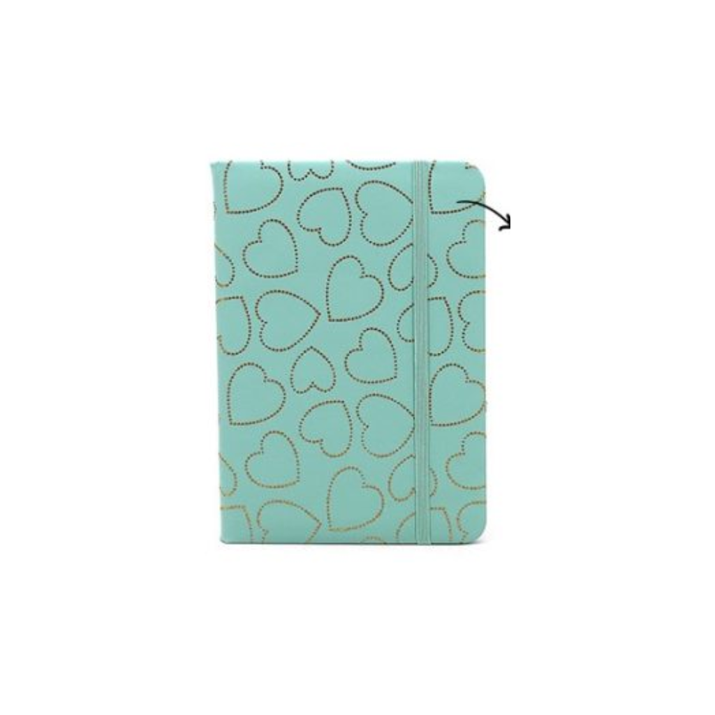 CUADERNO CORAZONES GRABADOS TRENDY