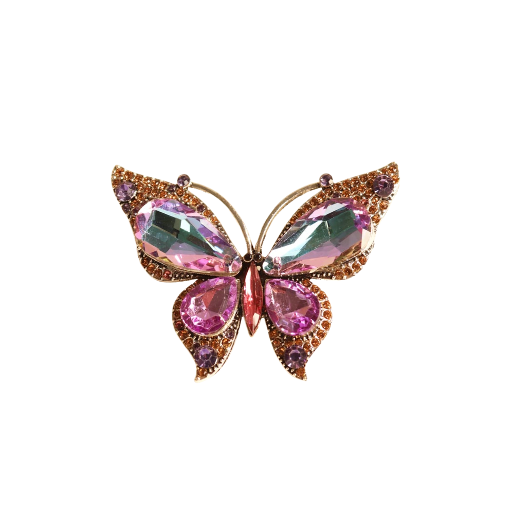 PRENDEDOR CON STRASS MARIPOSA