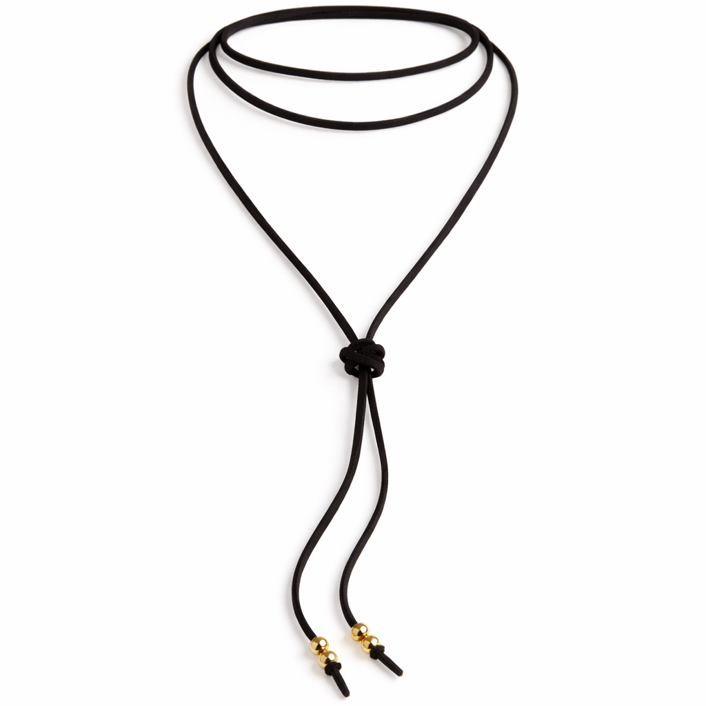 COLLAR CHOKER LISO BORLAS PEQUEÑAS