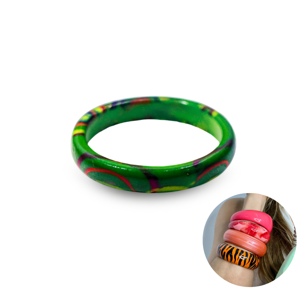 PULSERA RIGIDA FINA ESTAMPADA