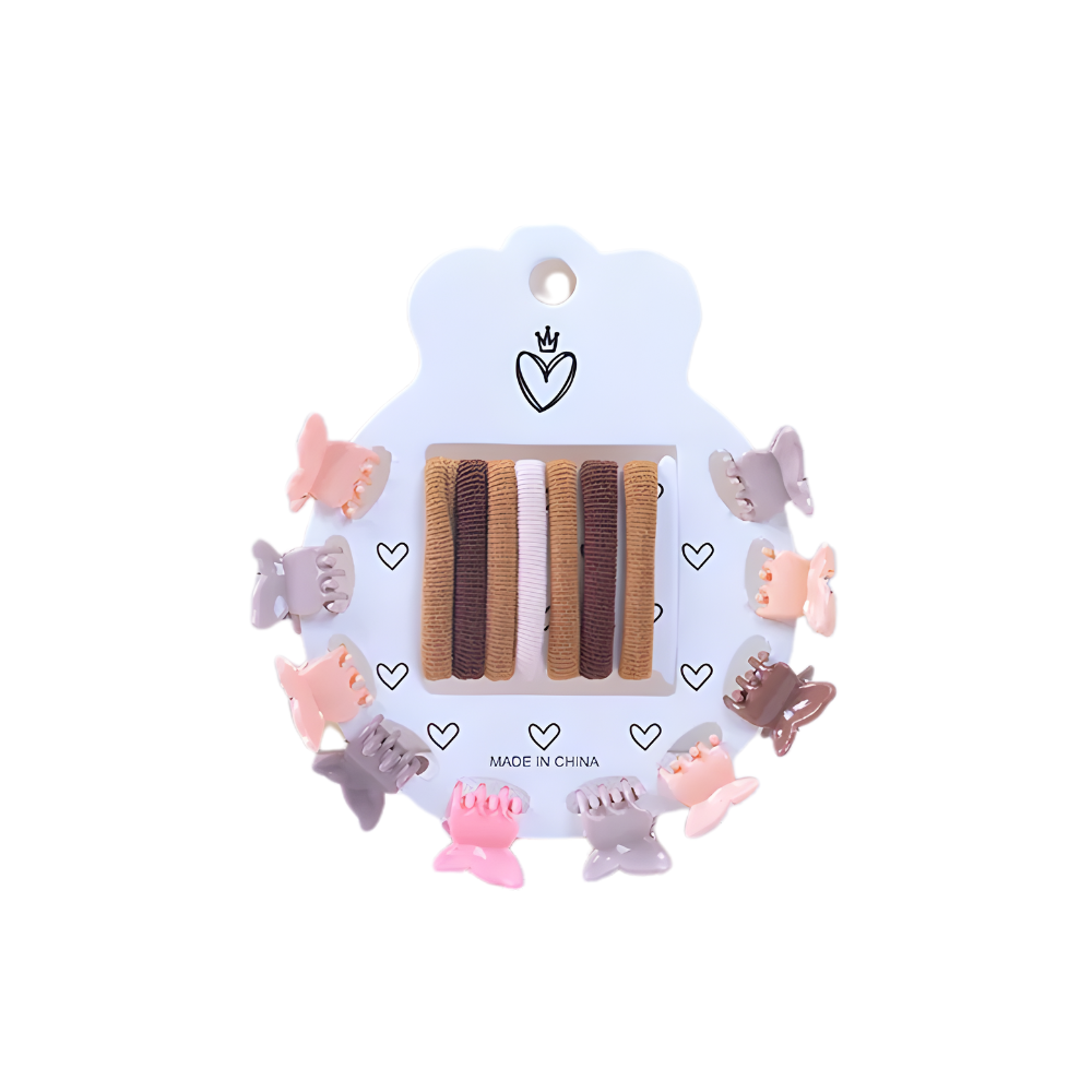 SET DE PELO COLOR NUDE MARIPOSA