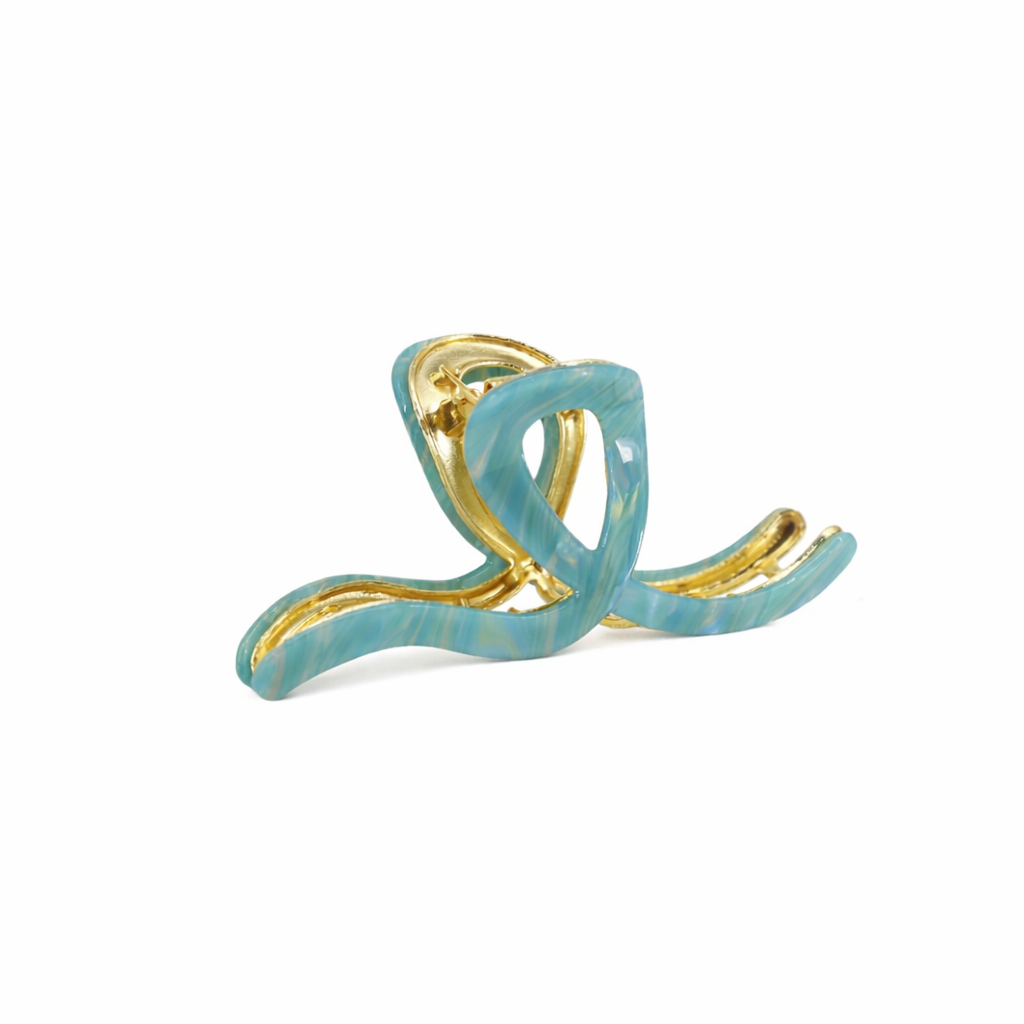 BROCHE PINZA FORMA LAZO MARMOLADO