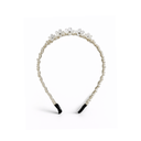 VINCHA DE PERLAS Y FLOR CON STRASS