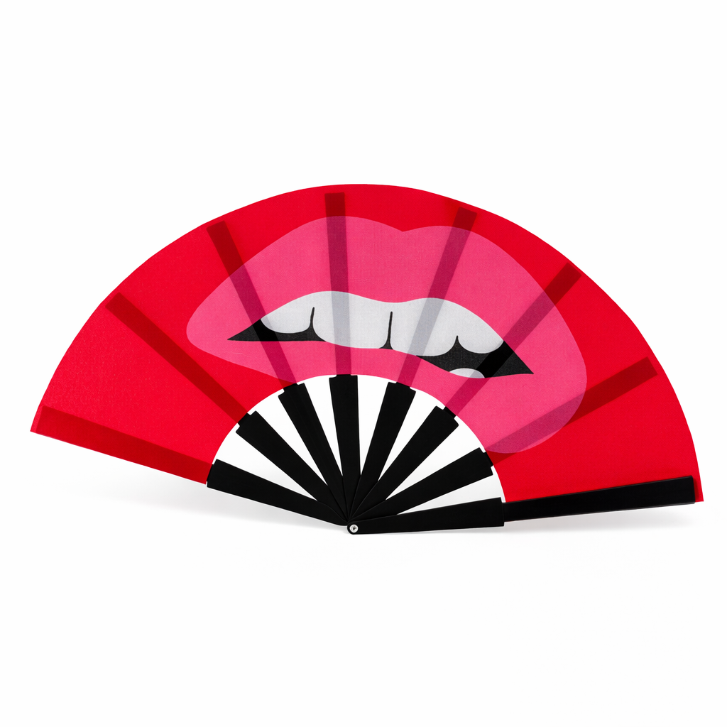 ABANICO DE TELA ESTAMPADO