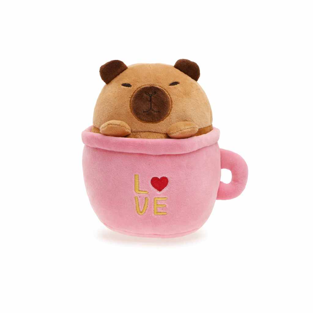 PELUCHE ANIMAL EN TAZA TE AMO