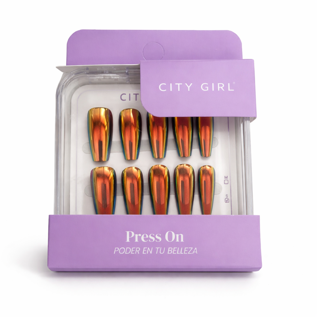 UÑAS PRESS ON BALLERINA CHROME