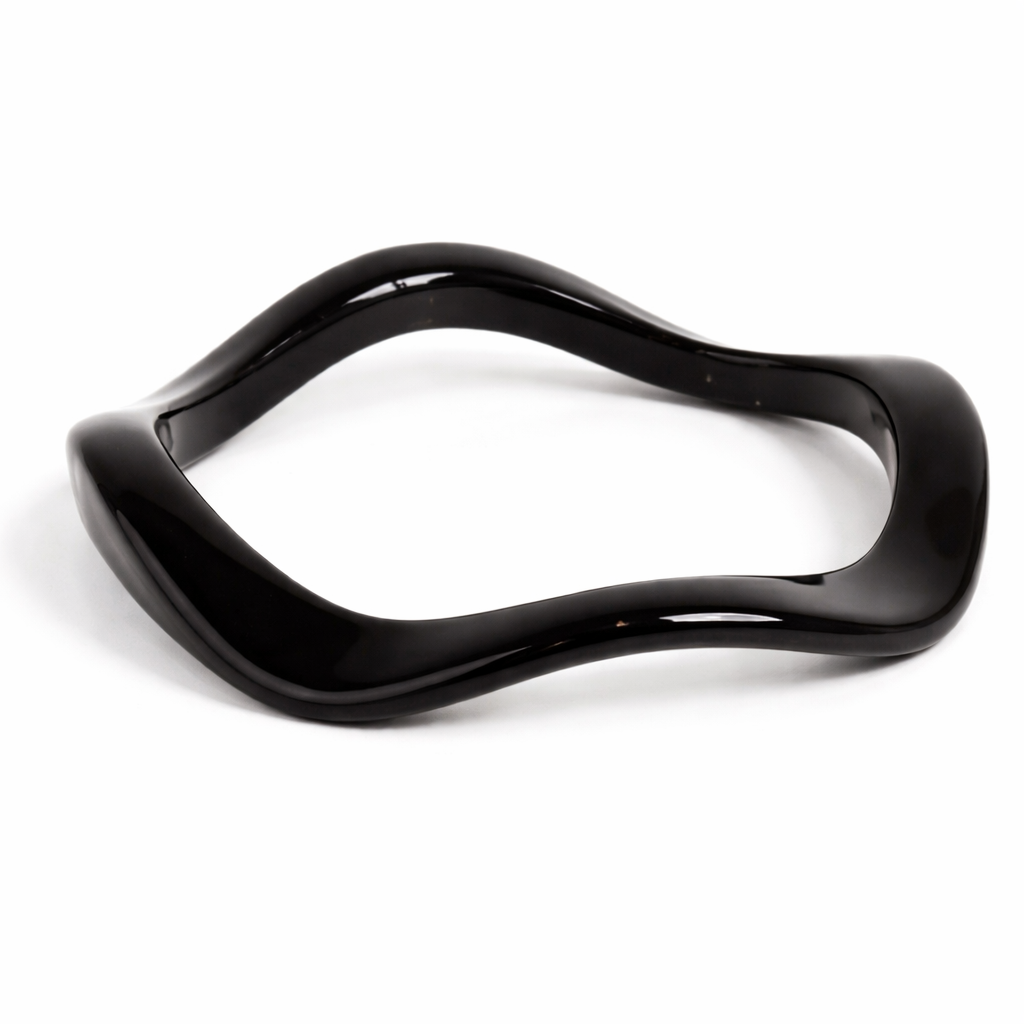 PULSERA ACRILICA COLOR LISO CON ONDAS