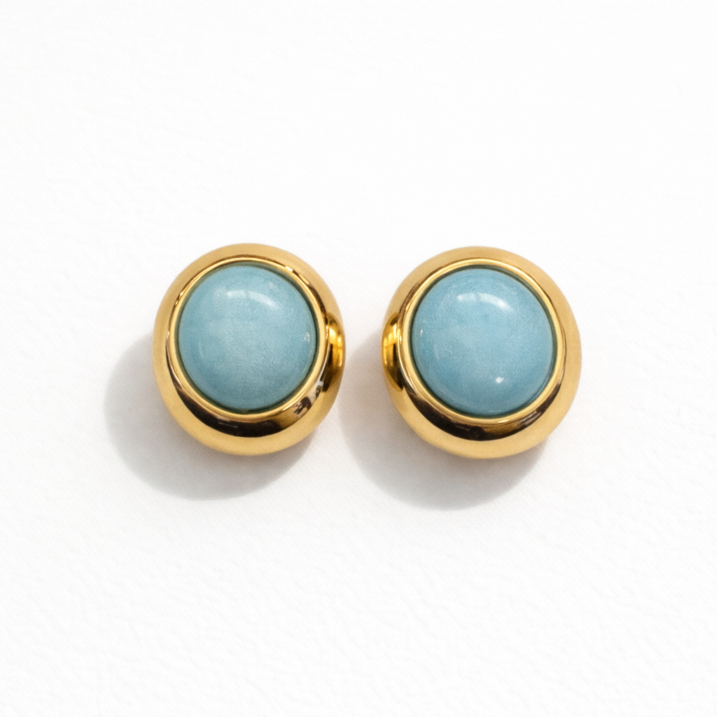 AROS CLIP CIRCULARES CON PIEDRA