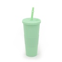 VASO PLASTICO CON SORBETE TRENDY