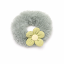 COLERO SCUNZI PELUCHE APLIQUE FLOR