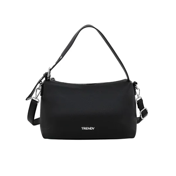 CARTERA COLOR LISO APLIQUE TRENDY