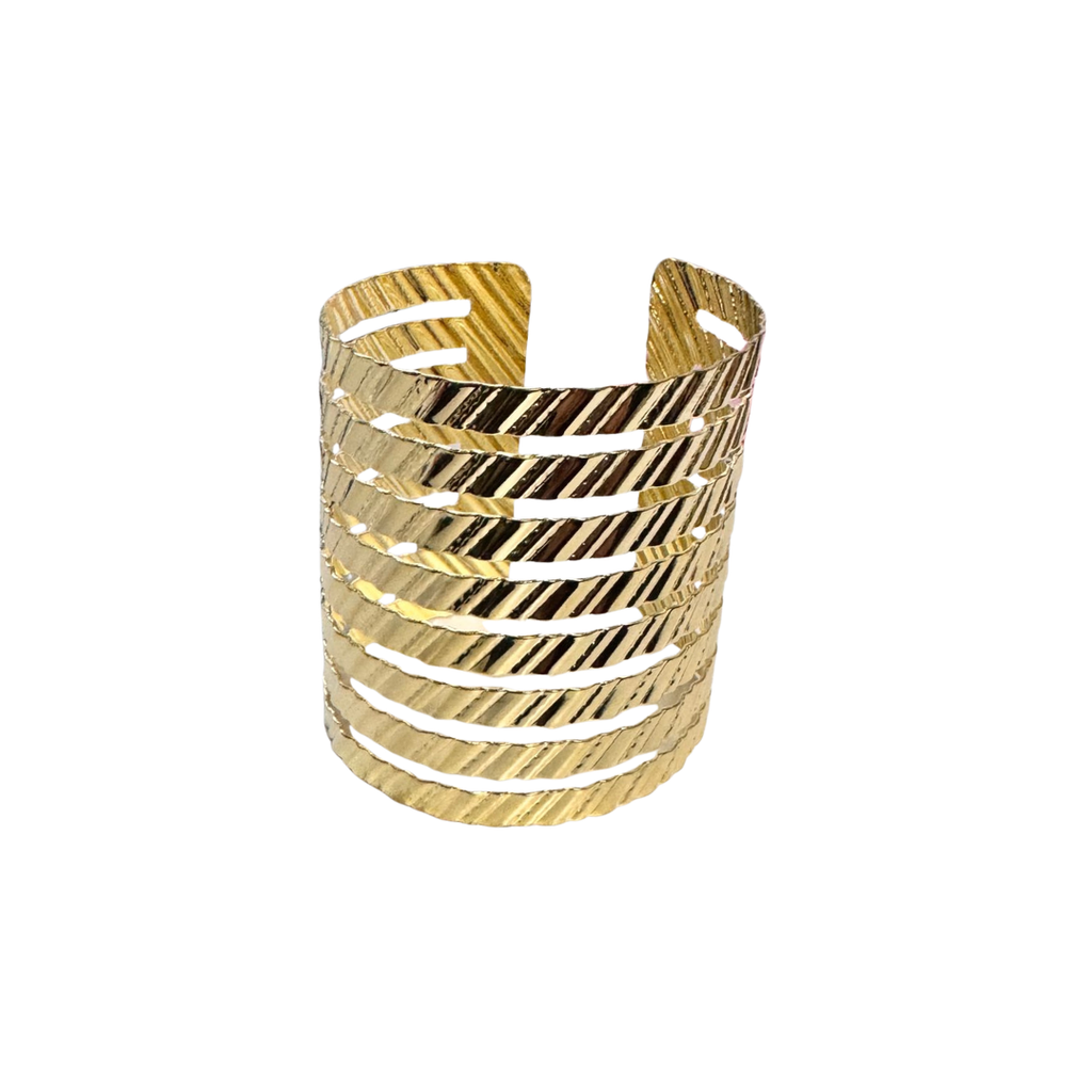 PULSERA BRAZALETE ANCHO LABRADO