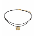 COLLAR FINO CON DIJE STRASS PEQUEÑO