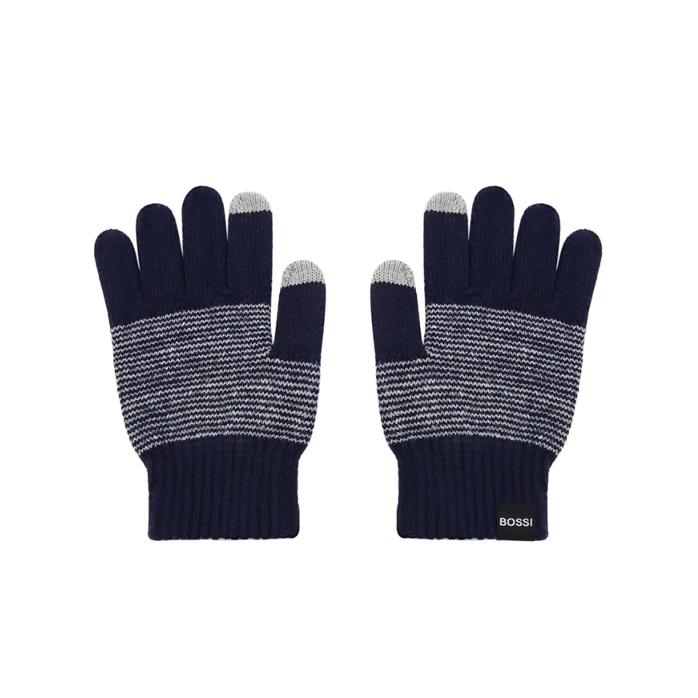 GUANTES TOUCH RAYADOS APLIQUE BOSSI