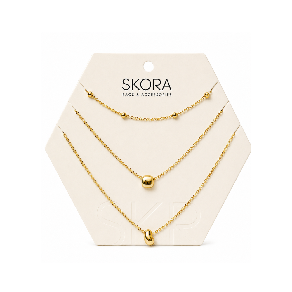 SET COLLARES X3 DIJE INFLADO SKORA