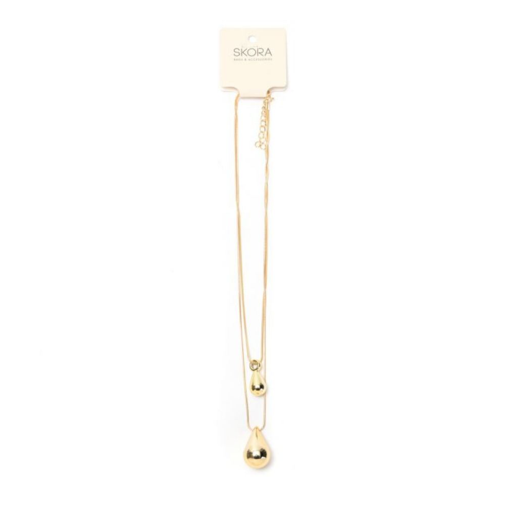 COLLAR DOBLE GOTA DORADA SKORA