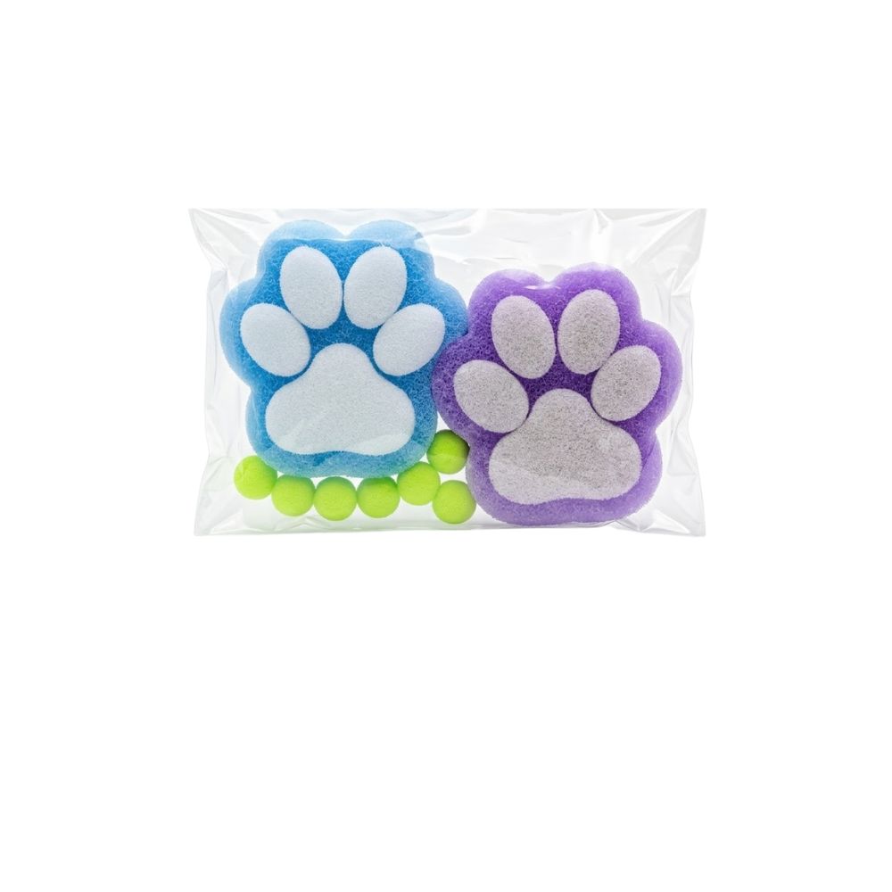 SQUISHY HUELLITAS  CON POMPONES