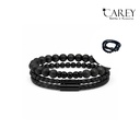 PULSERA HOMBRE DE CUERO TRENZADO CIERRE IMANTADO CAREY