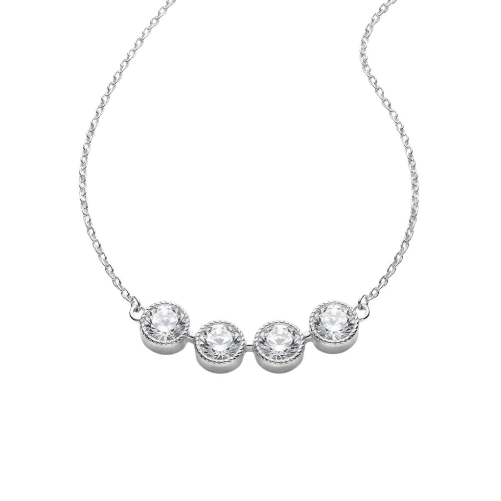 COLLAR CUATRO CIRCULOS CON BRILLO