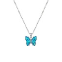 COLLAR ACERO BLANCO CON DIJE MARIPOSA GRANDE