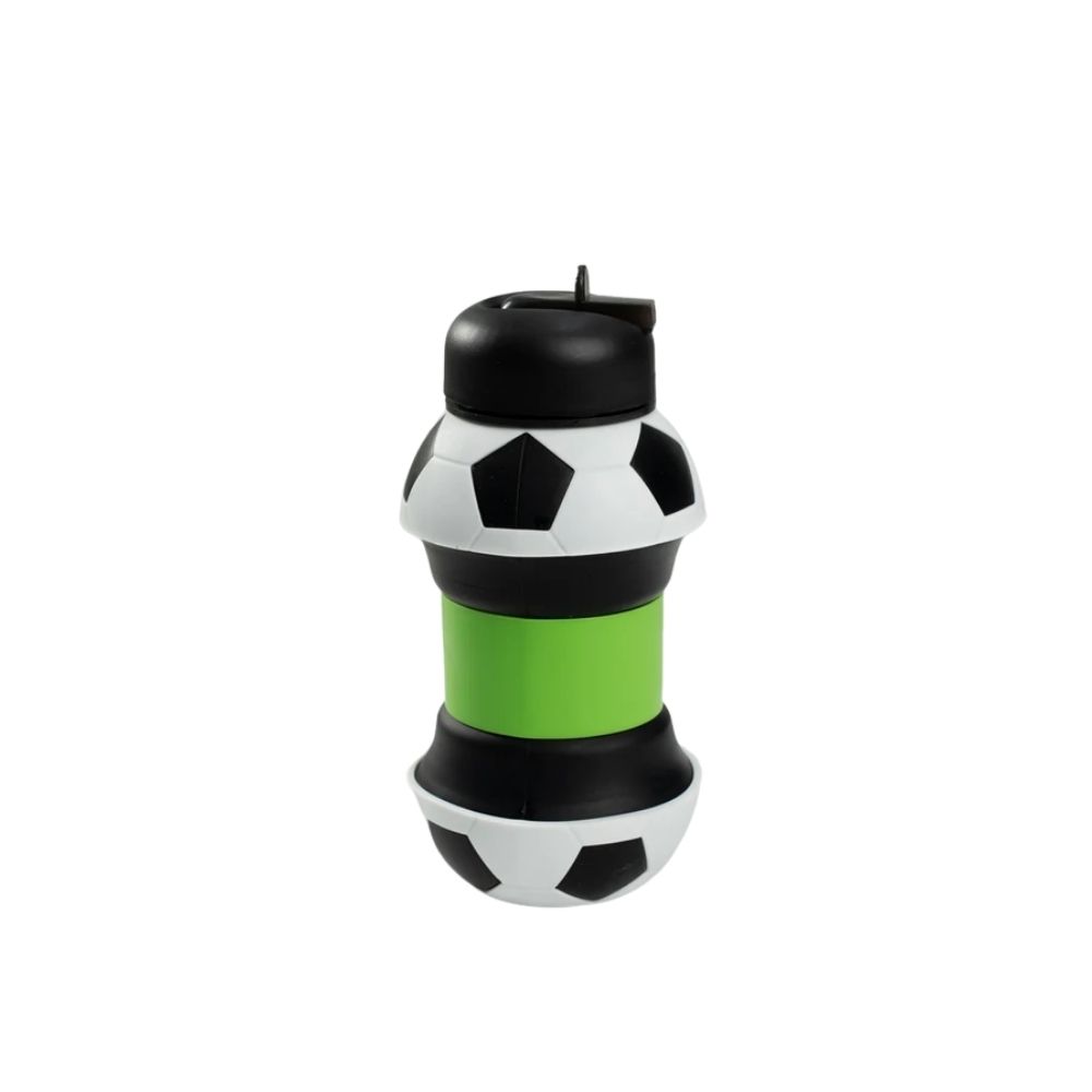 BOTELLA SILICONA PLEGABLE PELOTA DE FUTBOL