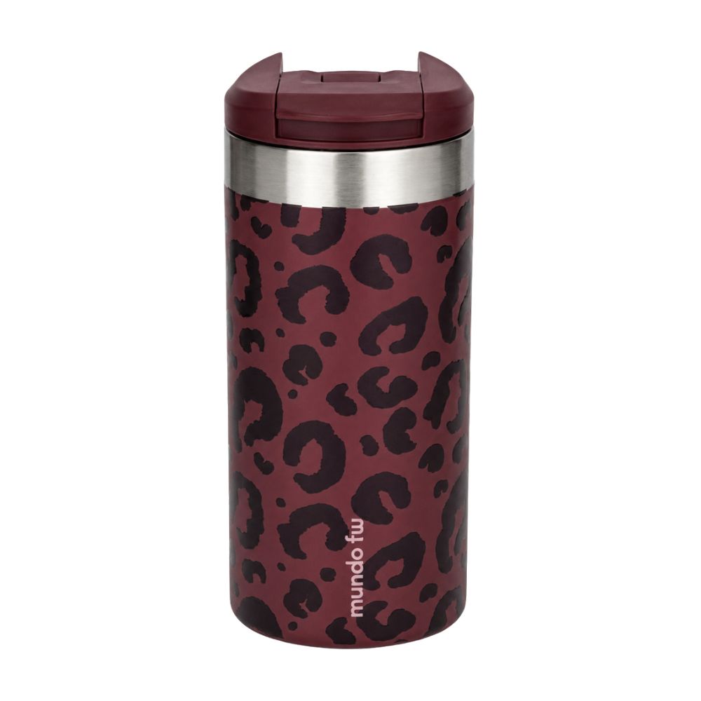 VASO DE CAFÉ TÉRMICO LÍNEA MALBEC LEOPARDO