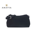 MINI BAG NEGRA CON CORREA REGULABLE Y HEBILLA AMAYRA