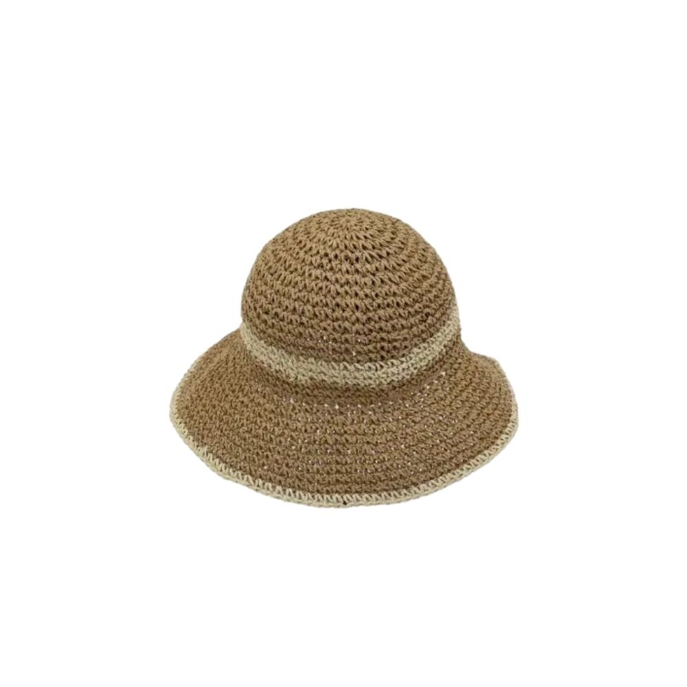 SOMBRERO PILUSO CROCHET DE RAFIA CON FRANJA TRENDY
