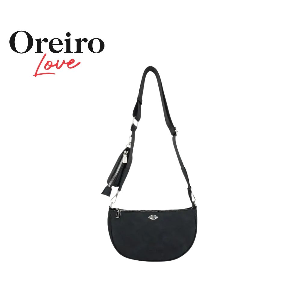 CARTERA MEDIA LUNA CON MONEDERO OREIRO LOVE