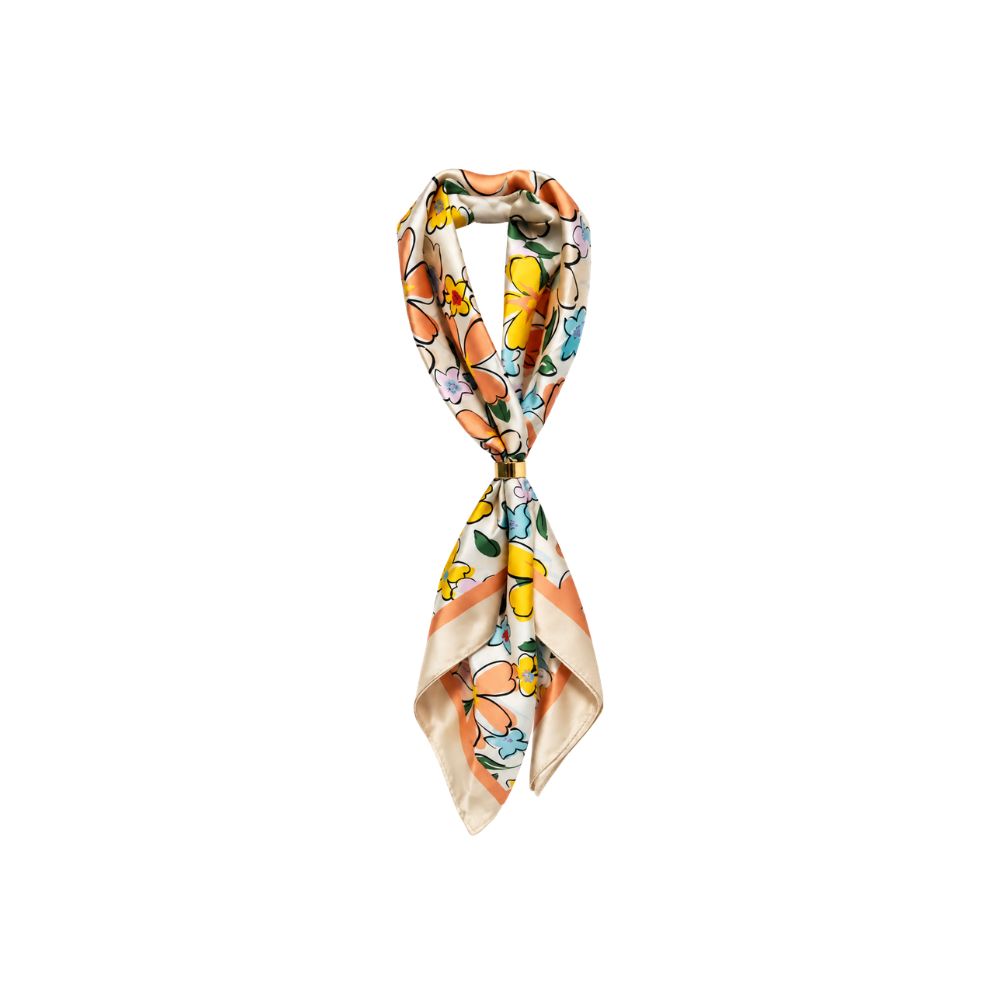 PAÑUELO ESTAMPADO FLORAL DE CUELLO